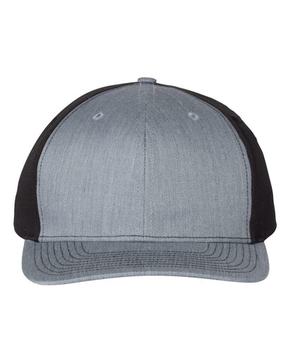 Richardson Twill Back Trucker Cap 312 #color_Heather Grey/ Black