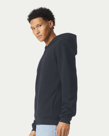 American Apparel ReFlex Fleece Full-Zip Hoodie RF497 #colormdl_Black