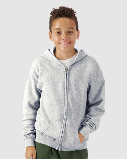 Gildan Heavy Blend™ Youth Full-Zip Hooded Sweatshirt 18600B #colormdl_Sport Grey