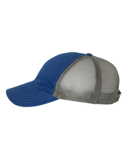 Richardson Garment-Washed Trucker Cap 111 #color_Royal/ Charcoal