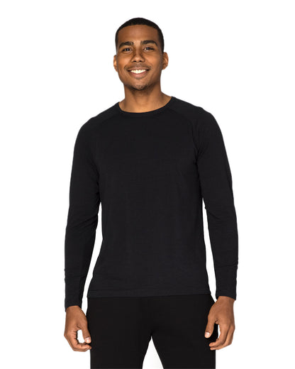 Threadfast Unisex Impact Long-Sleeve T-Shirt 382LS #color_BLACK
