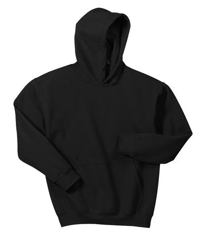 Gildan HEAVYBLEND HOOD YTH SWEATSHIRT 185B #color_Black