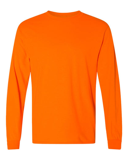 Gildan DryBlend® 50/50 Long Sleeve T-Shirt 8400 #color_Safety Orange