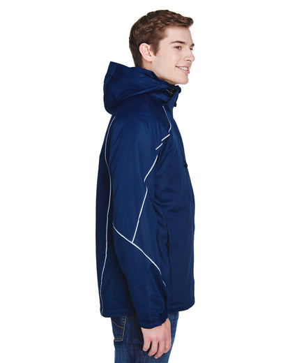 North End Men's Angle 3-in-1 Jacket with Bonded Fleece Liner 88196 #color_NIGHT