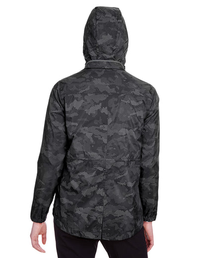 North End Ladies' Rotate Reflective Jacket NE711W #color_BLACK / CARBON