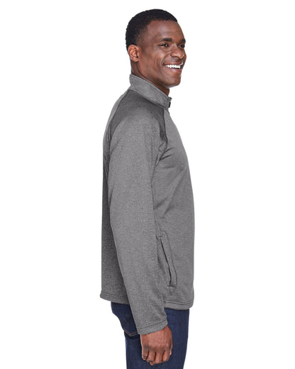 Devon & Jones Men's Stretch Tech-Shell® Compass Quarter-Zip DG440 #color_DK GREY HEATHER