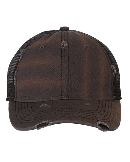 Sportsman Bounty Dirty-Washed Mesh-Back Cap 3150 #color_Charcoal/ Black