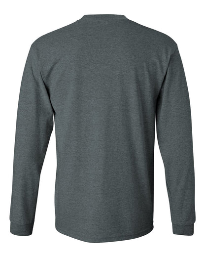 Gildan Ultra Cotton® Long Sleeve T-Shirt 2400 #color_Dark Heather