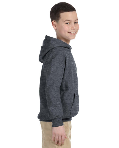 Gildan Youth Heavy Blend™ Hooded Sweatshirt G185B #color_DARK HEATHER