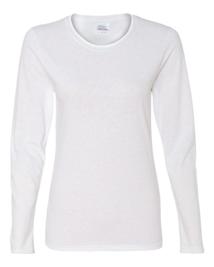 Gildan Heavy Cotton™ Women’s Long Sleeve T-Shirt 5400L #color_White