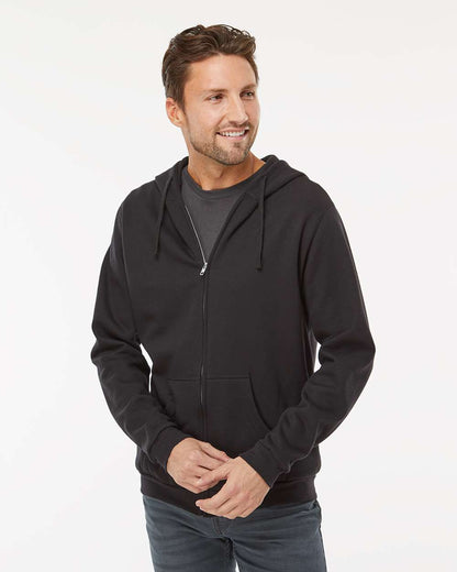 M&O Unisex Zipper Fleece Hoodie 3331 #colormdl_Black