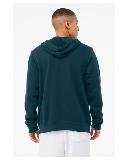 BELLA + CANVAS Unisex Sponge Fleece Full-Zip Hooded Sweatshirt 3739 #color_ATLANTIC
