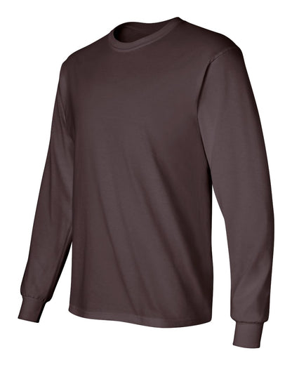 Gildan Ultra Cotton® Long Sleeve T-Shirt 2400 #color_Dark Chocolate