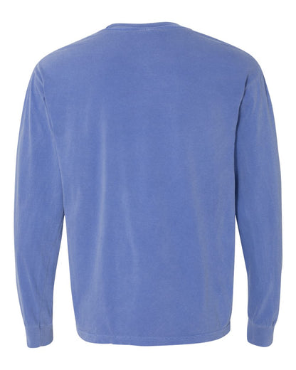 Comfort Colors Garment-Dyed Heavyweight Long Sleeve T-Shirt 6014 #color_Flo Blue