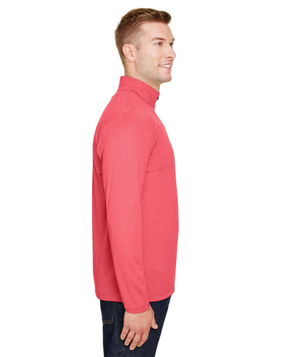 Team 365 Men's Zone Sonic Heather Performance Quarter-Zip TT31H #color_SP RED HEATHER