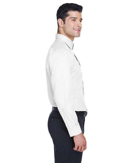 Devon & Jones Men's Crown Collection® Solid Stretch Twill Woven Shirt DG530 #color_WHITE