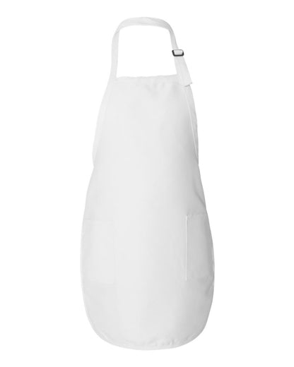 Q-Tees Full-Length Apron with Pockets Q4350 #color_White