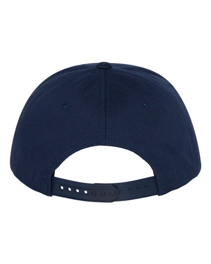 YP Classics Five-Panel Cotton Twill Snapback Cap 6007 #color_Navy