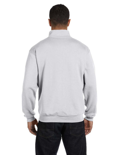 JERZEES Adult 8 oz. NuBlend® Quarter-Zip Cadet Collar Sweatshirt 995M #color_ASH