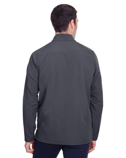 North End Men's Quest Stretch Quarter-Zip NE401 #color_CARBON / BLACK