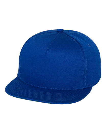 YP Classics Five-Panel Cotton Twill Snapback Cap 6007 #color_Royal Blue