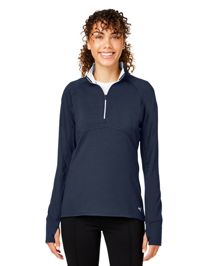 Puma Golf Ladies' Gamer Golf Quarter-Zip 533007 #color_NAVY BLAZER