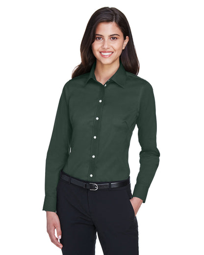 Devon & Jones Ladies' Crown Collection® Solid Stretch Twill Woven Shirt DG530W #color_FOREST