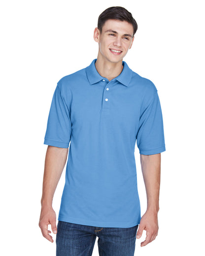 Harriton Men's Easy Blend™ Polo M265 #color_LT COLLEGE BLUE