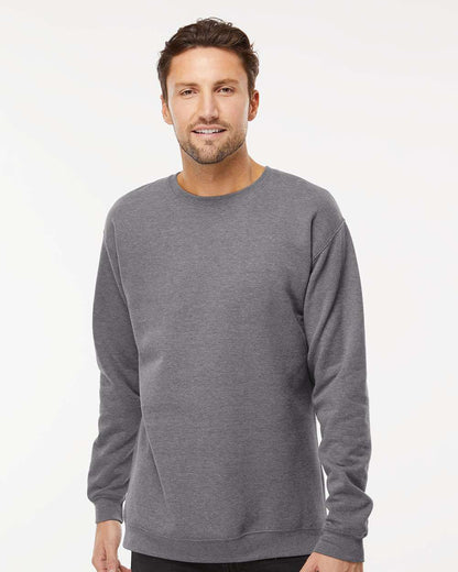 M&O Unisex Crewneck Fleece 3340 #colormdl_Heather Grey