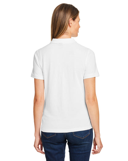 Harriton Ladies' Short-Sleeve Polo M200W #color_WHITE