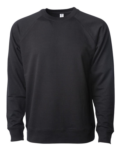 Independent Trading Co. Icon Lightweight Loopback Terry Crewneck Sweatshirt SS1000C #color_Black