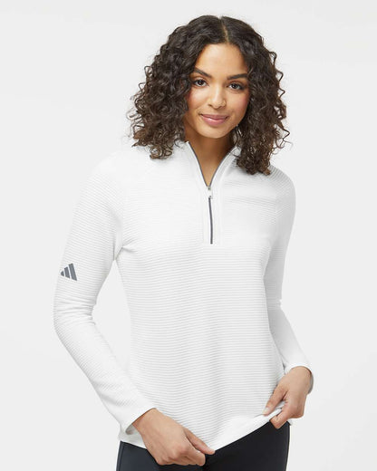 Adidas Women's Spacer Quarter-Zip Pullover A589 #colormdl_Core White