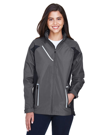 Team 365 Ladies' Dominator Waterproof Jacket TT86W #color_SPORT GRAPHITE