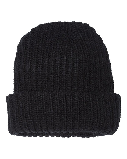 Sportsman 12" Chunky Cuffed Beanie SP90 #color_Black