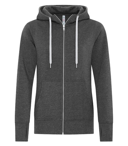 Atc Esactive Core F/Z Hooded Lds'Sweatshirt L2018 #color_Charcoal Heather