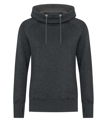 Atc Esactive Vintage Hooded Lds' Sweatshirt L2045 #color_Black Heather