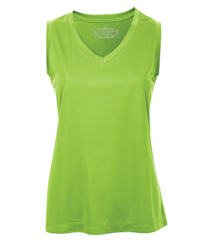 Atc ProTeam Sleeveless V-Neck Lds' L3527 #color_Lime Shock