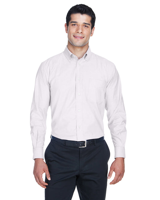 Harriton Men's Long-Sleeve Oxford with Stain-Release M600