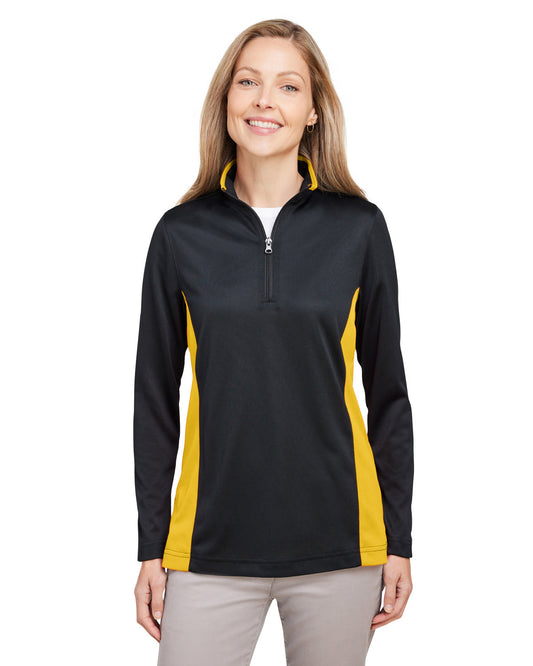 Harriton Ladies' Flash Snag Protection Plus IL Colorblock Quarter-Zip M786W