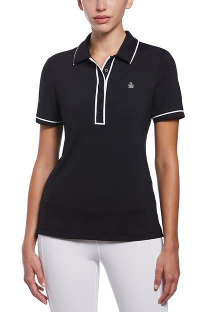 Original Penguin Veronica Ladies Polo OGKSE048 #color_Caviar Black