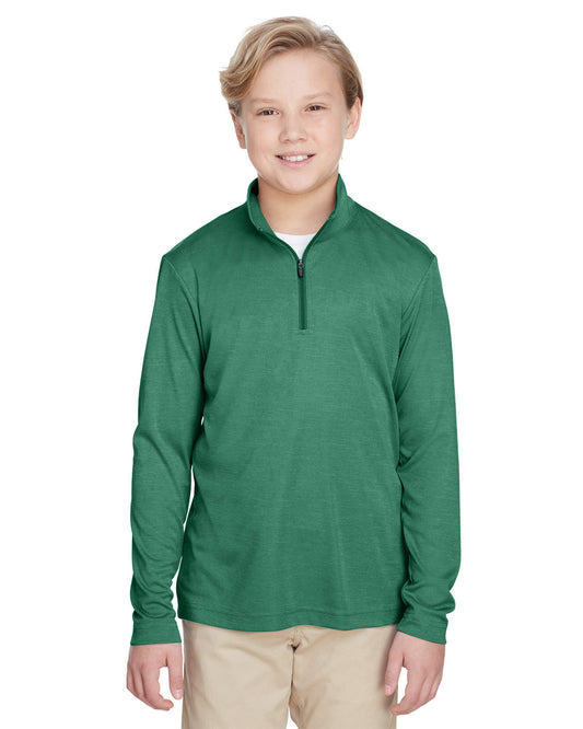 Team 365 Youth Zone Sonic Heather Performance Quarter-Zip TT31HY