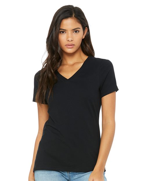 BELLA + CANVAS Womens Relaxed Jersey V-Neck Tee 6405