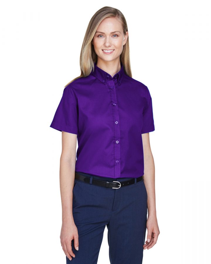 Core365 Ladies' Optimum Short-Sleeve Twill Shirt 78194