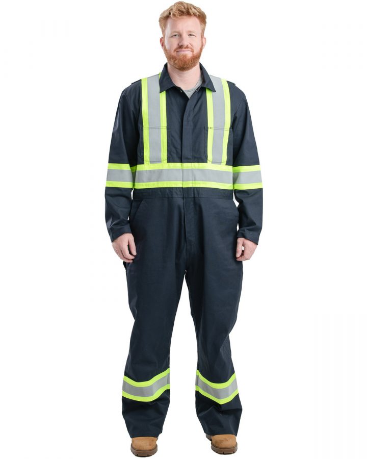 Berne Men's Safety Striped Gasket Unlined Coverall HVC252