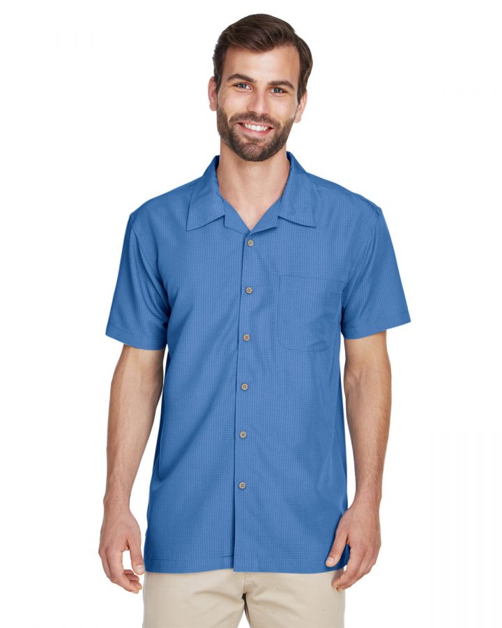 Harriton Men's Barbados Textured Camp Shirt M560