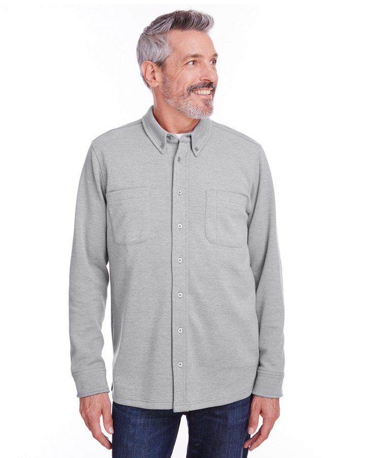Harriton Adult StainBloc Pique Fleece Shirt-Jacket M708